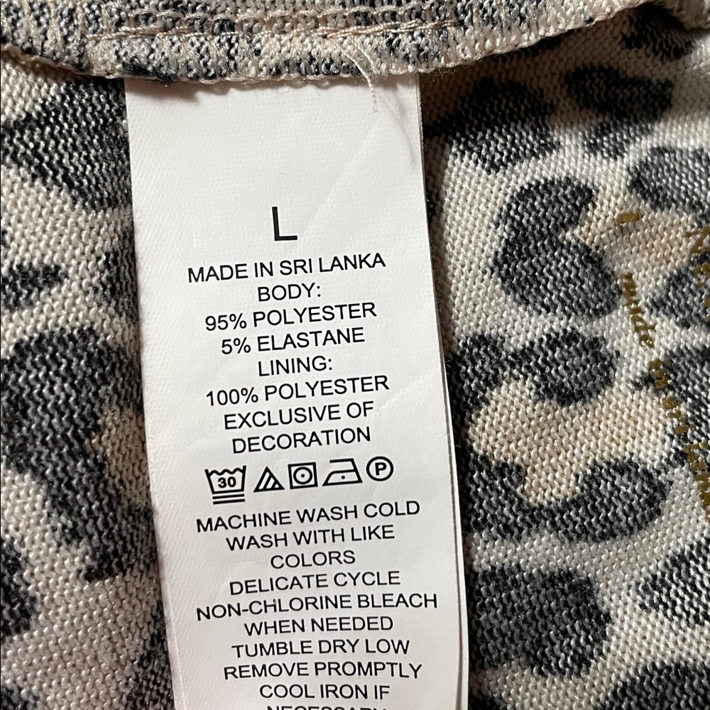 Kate Spade Lounge Wear Size XL Leopard Print Pants with Black Hoodie Jacket. - Picture 7 of 8